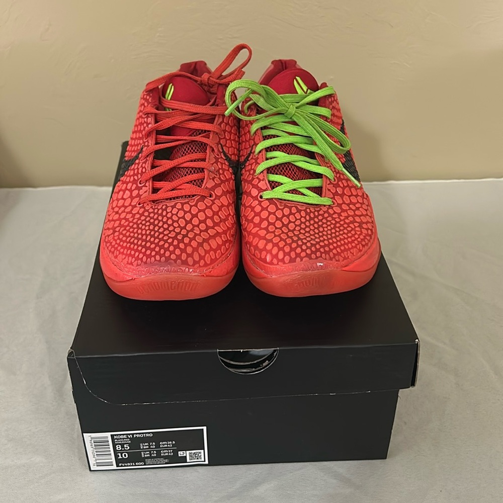 Kobe VI protro size 8.5 red/black